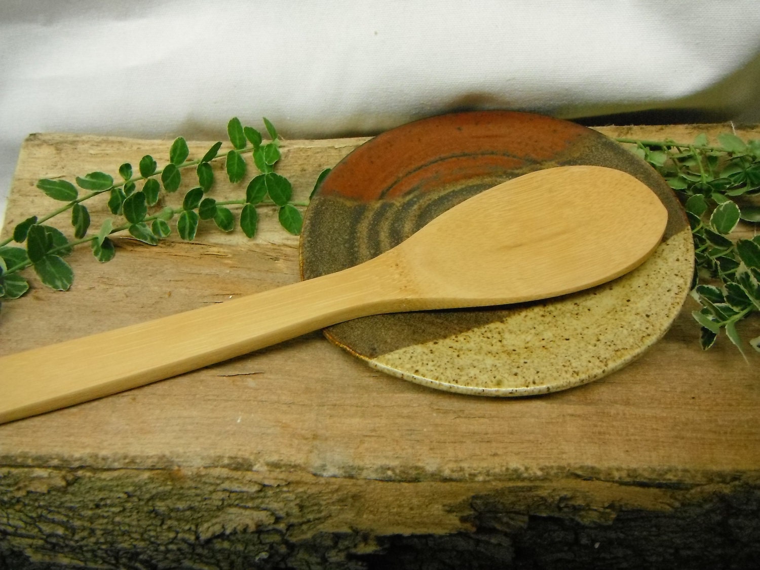 Spoon Rest - Red Jasper and Oatmeal - Kitchen