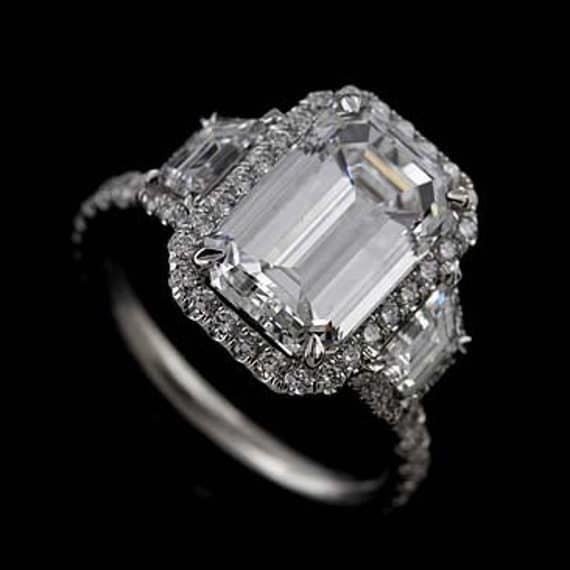Platinum Micro Pave Cut Down Diamond Engagement Ring Mounting
