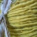 Romney wool handspun yarn - Safflower - 124 yds single ply worsted weight - hand dyed with safflowers