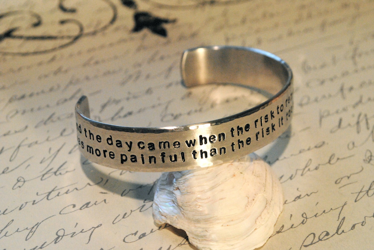 And the Day Came Anais Nin Cuff Bracelet