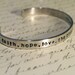 Faith, Hope, Love. The Greatest of these is Love CUSTOM Hand Stamped Cuff Bracelet