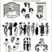 NEW Vintage Women's Fashion Sketches Clip Art Collection - 100% Scalable Vector Art