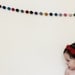felt beaded GARLAND, bunting - multicolored
