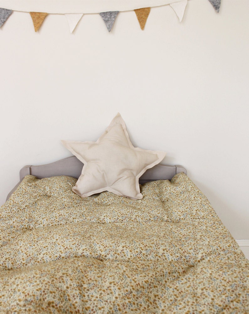 Star shaped Pillow or cushion - cream, soft cotton