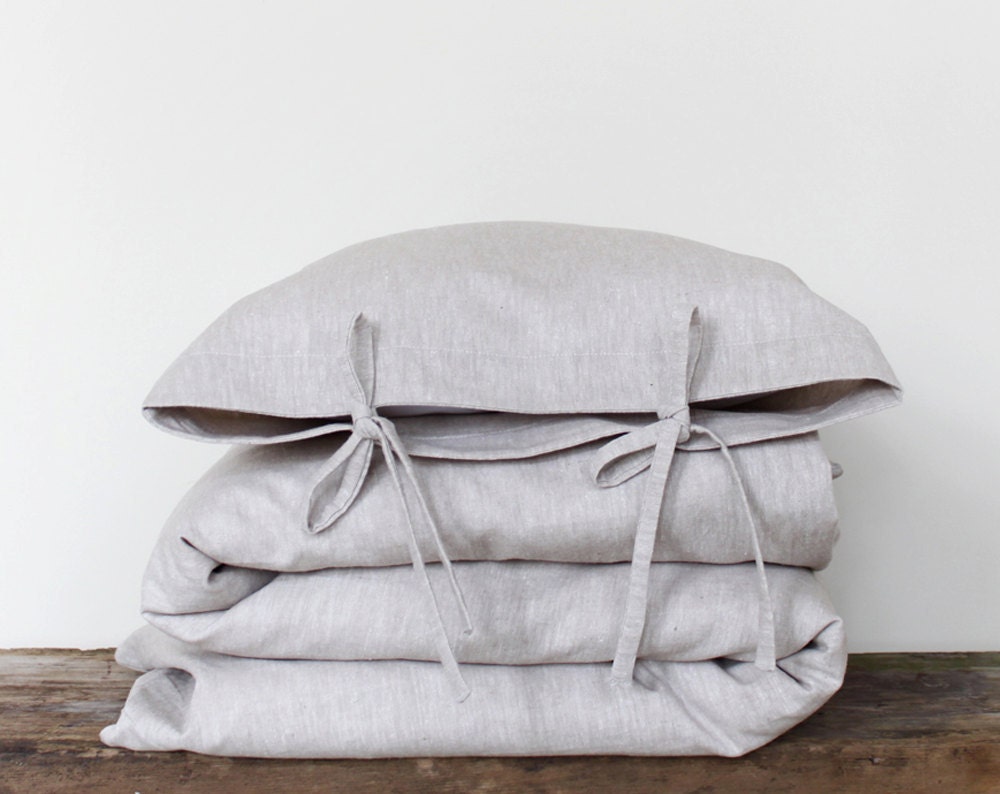 Toddler Bedding set - solid flax linen