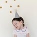 Party Hat - linen party hat in grey (small)