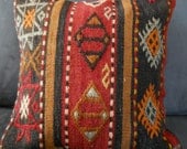 Vintage Kilim Pillow in Red
