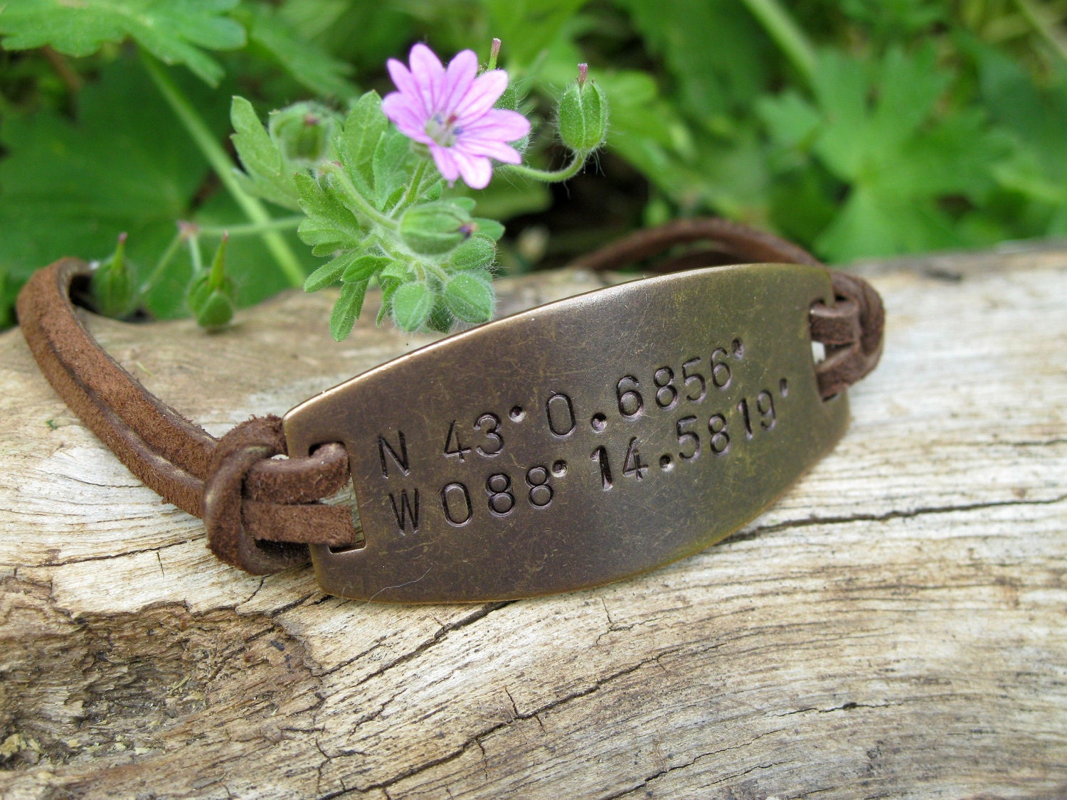 GPS Latitude Longitude Bracelet Personalized Leather Men's Dad Fathers Mother's Day Boyfriend Anniversary Birth Coordinates Bracelet
