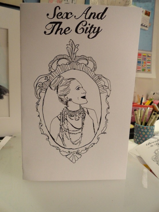 Comic Book Sex and the City / Carrie Bradshaw-comic / zine illustration