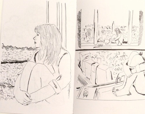 Comic Book Lost in Translation, Bill Murray, Sofia Coppola - Book/ zine illustrations.