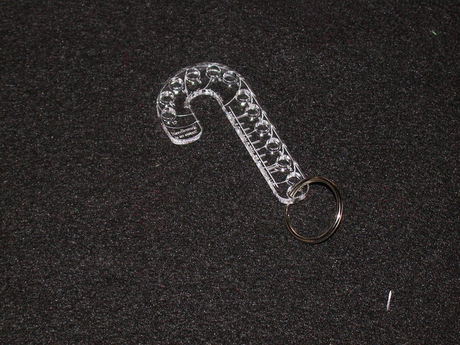 Mini Candy Cane Key Fob / Floss Tag