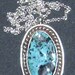 Rare Black matrix turquoise pendant