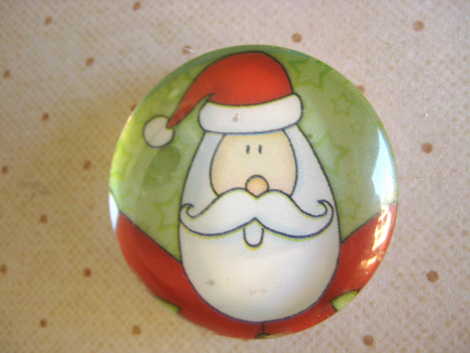 Glass magnet - Santa