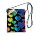 Hip Bag, Mini Hipster Purse in Rainbow Hearts