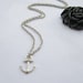 Necklace---antique silver little anchor&alloy chain