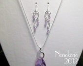 Rarity Sterling Silver and Swarovski Earrings and Necklace set