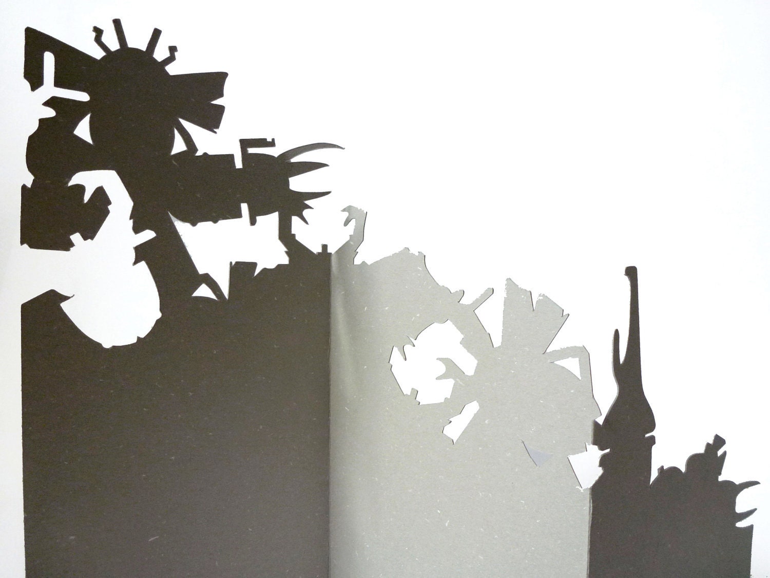 Insect swarm. Paper cut concertina card