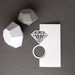 Papercut diamond ring wedding/engagement card