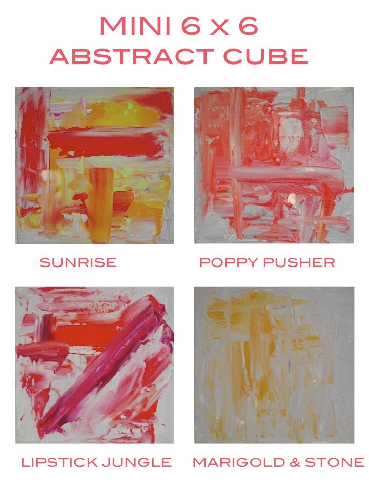 6 x 6 cube Abstract Painting