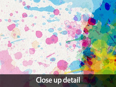 Paint Splashes Map of the World Map, Art Print 18x24 inch (168)