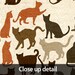 Cats Map of the World Map, Art Print, 18x24 inch (180)