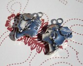 2 - 25 x 18 mm Silver 3D Girl Head  charm tsc030