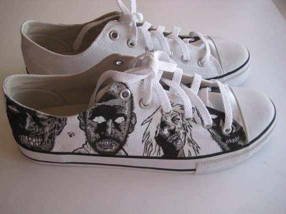 Handpainted Zombie Shoes