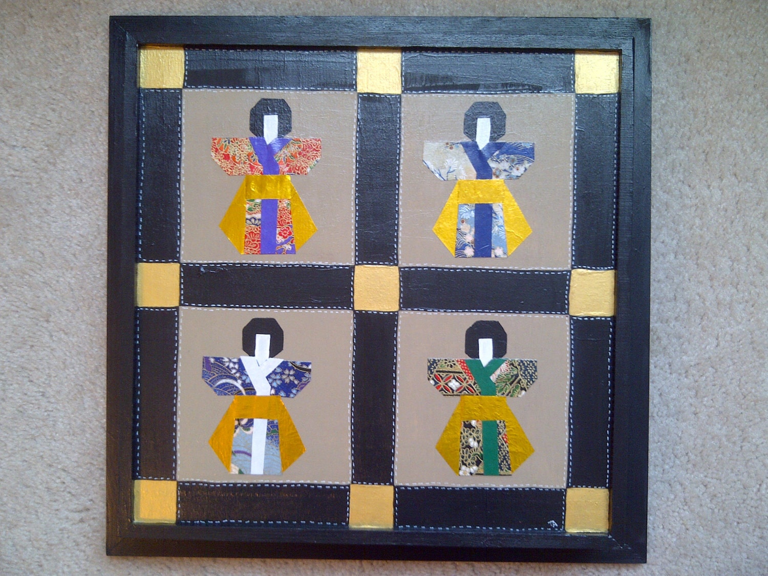 Quilt Art: Golden Kimono Girls - ON SALE