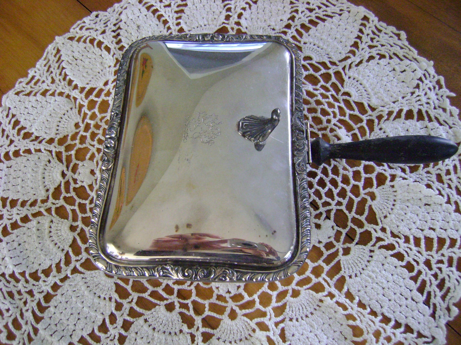 Vintage Silverplate Crumb Catcher Tray Silent Butler by barbsbin