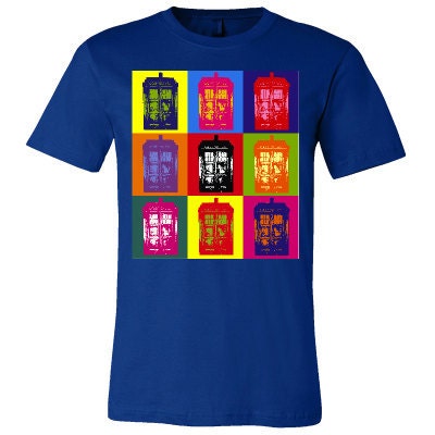 Doctor Who TARDIS Warhol Style Shirt- Men's Women's & Kids