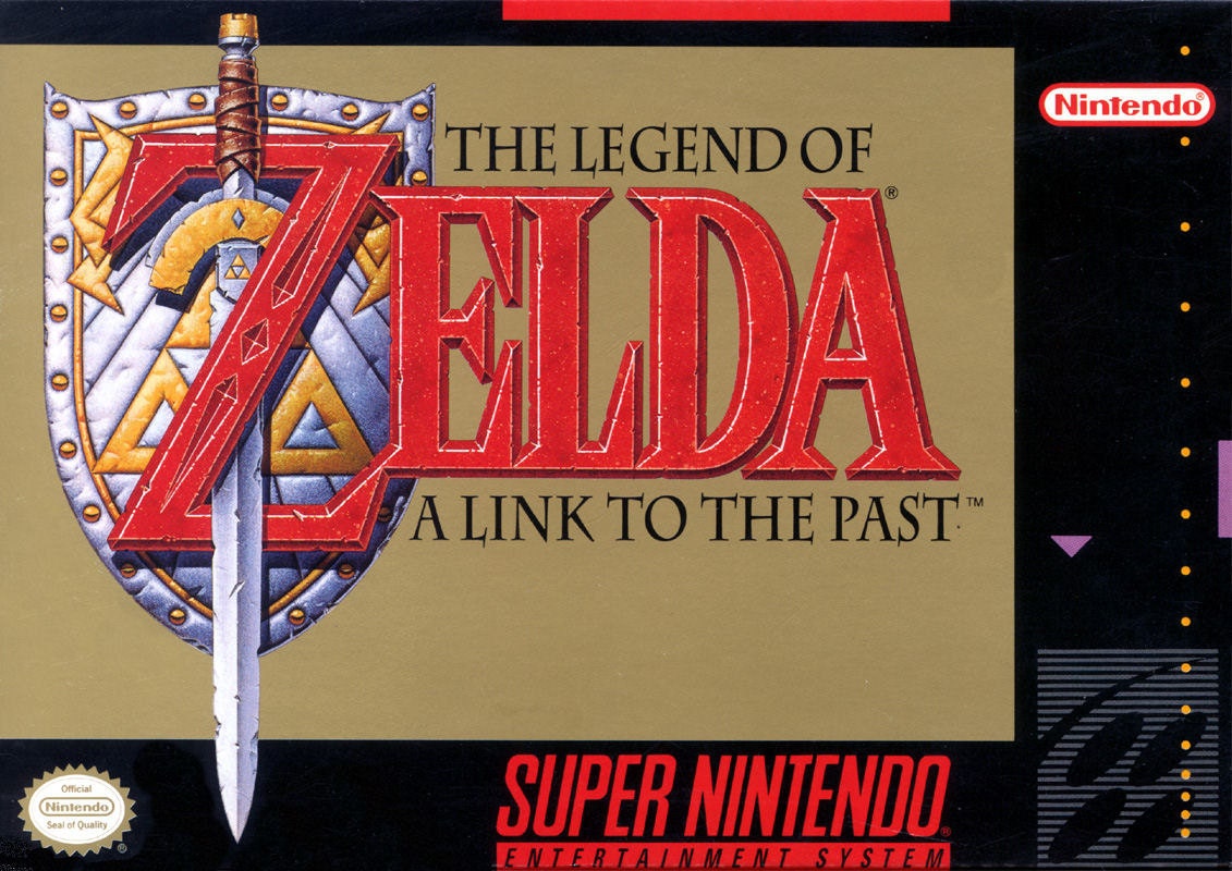 HUGE Zelda A Link to the Past SNES Super Nintendo Poster printed on Silk