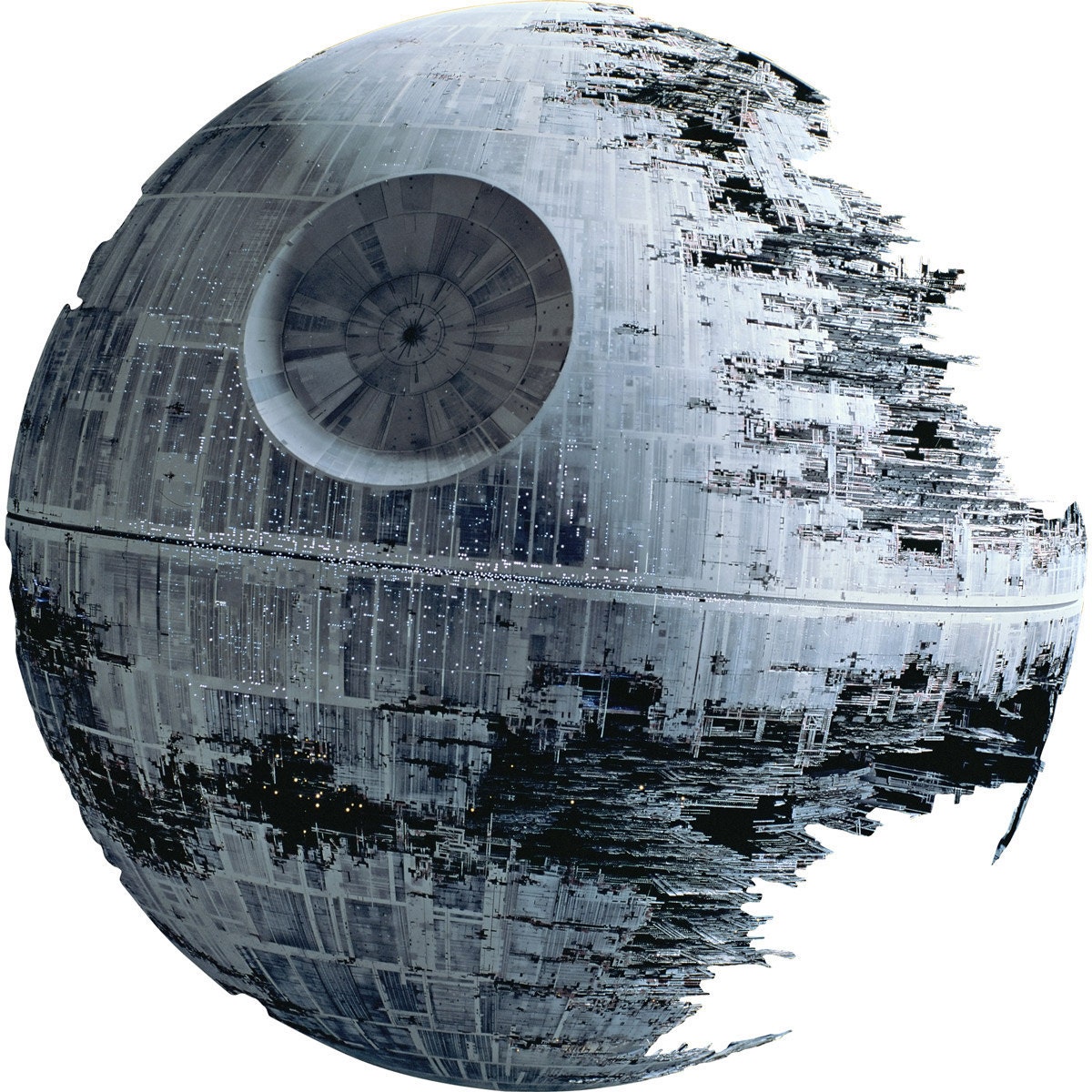 Star Wars Death Star Wall Mural 32"x32" on Synthetic Silk