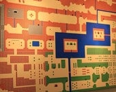 HUGE over 4 Foot Long Wall Mural of ZELDA for the NES Map