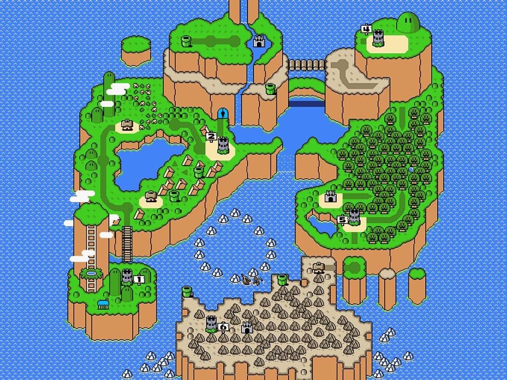 HUGE Super Mario World SNES Silk Poster