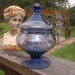 Purple Apothecary Jar, Hand Blown, Purple/Royal Blue