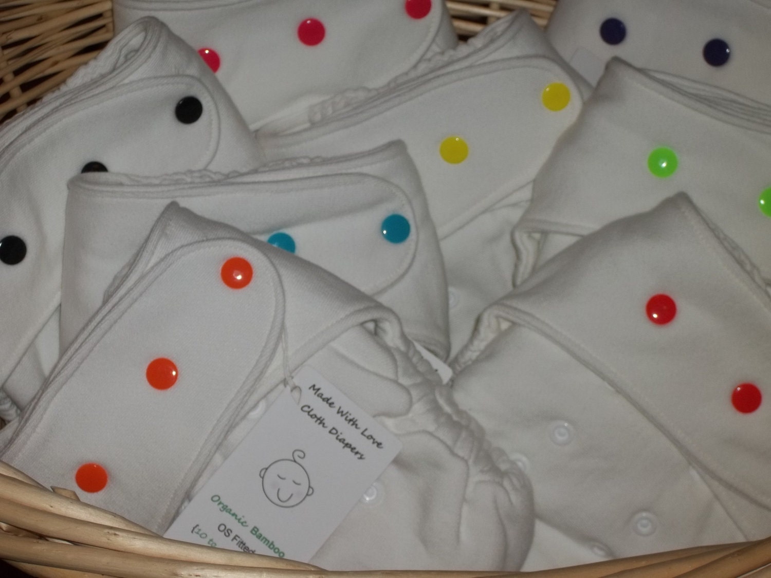 natural bamboo fitted diaper U CHOOSE SNAP COLOR
