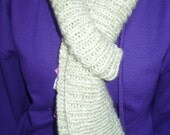 Celery green knit scarf