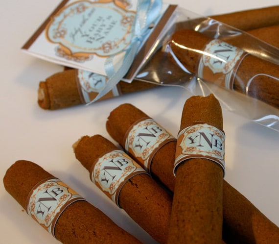 Buy online cigar stores - Our sweet take on Dad's Birth Announcement Cigars - Proud Papa's Stogies, 24 Individually Wrapped COOKIES with Baby's Stats