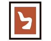 Mid century modern print-S-chair-8x10 poster