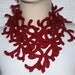 Branches Scarf for Valentines. RED SCARF. Love Christmas scarf. Hand made. Original design. Lariat long scarf.