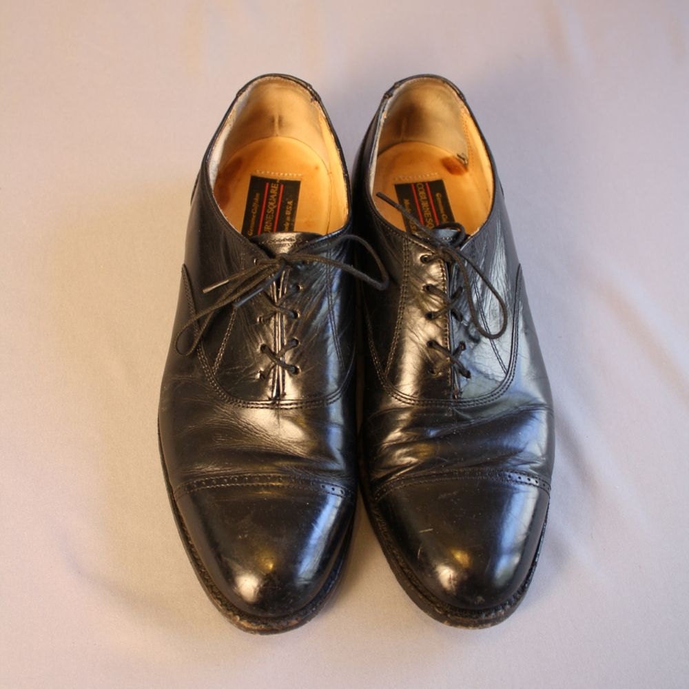 Vintage Black Oxford Brogues // Calfskin // Men's 8 Women's 10 10.5