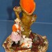 1870's Victorian Staffordshire Flat Back Earthenware Spill Vase Girl With Farm Animals