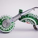 Heineken Redneck Chopper, purdy gift fer motorcycle lovers, made outta beer caps