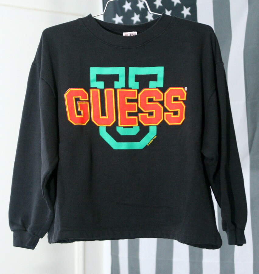 guess crew neck jumper