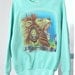 Seafoam Greenish-Blue Religious Lion Crewneck Sweatshirt