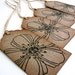 Flower // Bloom // Spring // Nature // Gold // Vintage Inspired // Kraft Gift Tags // Set of 4