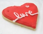 Valentine Cookie Hearts Love Ruby Red Sugar Cookies Valentine Gift