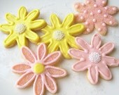 Iced Flower Sugar Cookies Pastel Daisy Mothers Day Cookie Gift