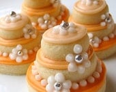 Sugar Cookies Wedding Cake Stacked Iced Cookies Tangerine Tango