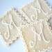 Sugar Cookies Custom Monogram Glittering Iced Wedding Cookies
